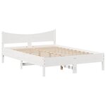 vidaXL Cadre de lit avec tiroirs blanc 120x200 cm bois de pin massif