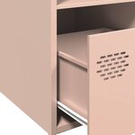vidaXL Buffet haut rose 35x39x103 5 cm acier