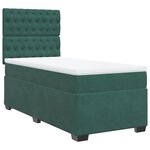 vidaXL Sommier à lattes de lit et matelas Vert foncé 80x200 cm Velours