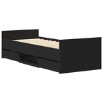 vidaXL Cadre de lit sans matelas noir 75x190 cm