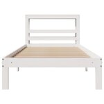 vidaXL Cadre de lit avec tête de lit sans matelas blanc 90x190 cm