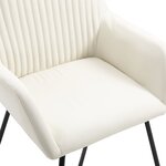vidaXL Chaises à manger lot de 6 crème tissu