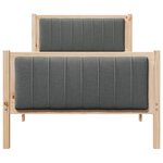 vidaXL Cadre de lit avec tête de lit marron et gris foncé 90 x 200 cm