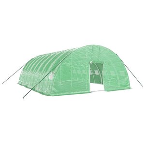 vidaXL Serre avec cadre en acier vert 48 m² 8x6x2 85 m