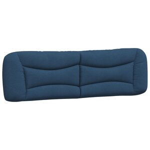 vidaXL Coussin de tête de lit Hvar bleu 180 cm tissu