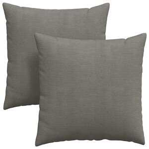 vidaXL Coussins de canapé 2 Pièces Gris clair 60 x 60 cm