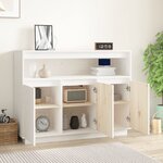 vidaXL Buffet Blanc 104 5x34x80 cm Bois massif de pin