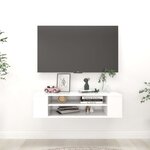 vidaXL Meuble TV suspendu Blanc 100x30x26 5 cm Bois d’ingénierie