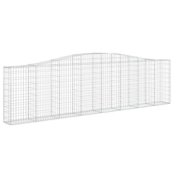 vidaXL Panier de gabions arqué 400x30x100/120 cm Fer galvanisé