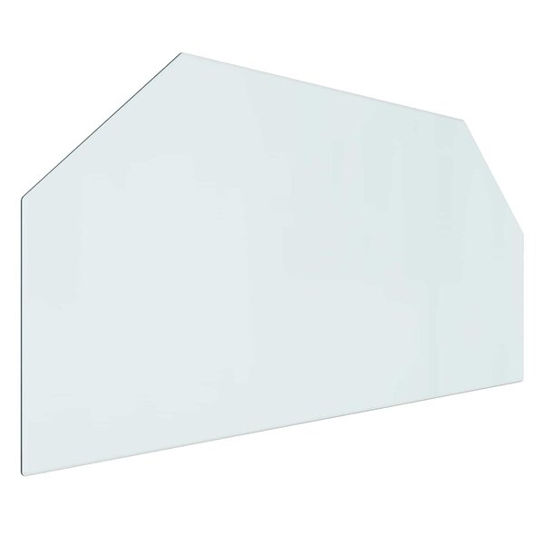 vidaXL Plaque en verre de cheminée Transparent 100 x 50 cm Verre