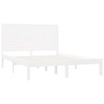 vidaXL Cadre de lit Blanc Bois massif 120x200 cm