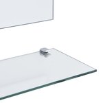 vidaXL Miroir mural avec 5 étagères Argenté 80 x 60 cm