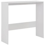vidaXL Table de bar avec 2 dessus de table Blanc 130x40x120 cm