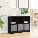 vidaXL Buffet Chêne noir 88 5 x 27 5 x 63 5 cm