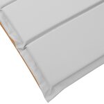 vidaXL Chaises Longues avec Coussins 2 Pièces Gris Clair Bois Massif d'Acacia