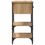 vidaXL Cabinet de chevet Marron 33 5 x 36 x 70 cm Bois Recyclé Solide