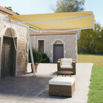 vidaXL Auvent automatique sur pied 400x350 cm Jaune/Blanc