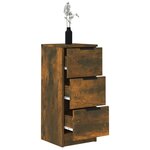 vidaXL Buffets 2 Pièces Chêne fumé 30x30x70 cm Bois d'ingénierie