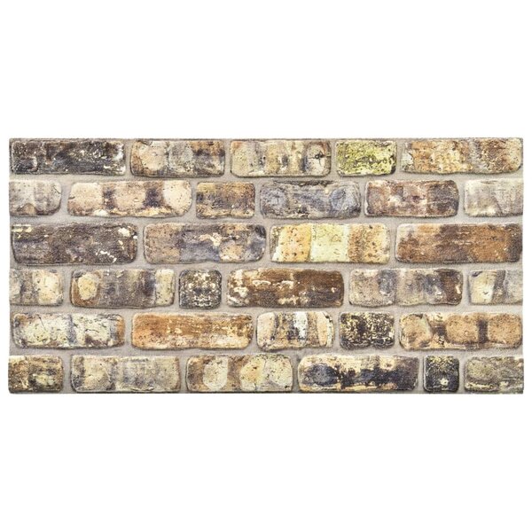 vidaXL Panneaux muraux 3D avec design de brique multicolore 11 Pièces EPS