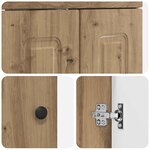 vidaXL Meuble sous lavabo de salle de bain Chêne artisanal