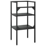 vidaXL Cadre de lavabo de salle de bain Noir 40x38x83 cm Fer