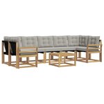 vidaXL Ensemble de canapés d'extérieur 8 pc Blanc et gris clair