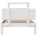 vidaXL Cadre de lit avec tête de lit blanc 90x200cm bois de pin massif