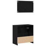vidaXL Armoire de salle de bain avec miroir chêne noir
