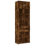 vidaXL Armoire de rangement chêne fumé 70x42 5x225cm bois d'ingénierie