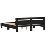 vidaXL Cadre de lit sans matelas noir 200x200 cm