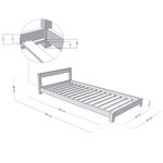 Lit enfant DREAMY 90 x 160 rouge brique