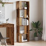 vidaXL Bibliothèque vieux bois 45x24x159 cm bois d'ingénierie
