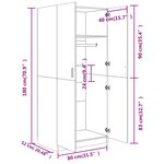 vidaXL Garde-robe Gris béton 80x52x180 cm Bois d’ingénierie