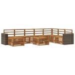 vidaXL Ensemble de canapés d'extérieur 9 Pièces Naturel