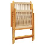 vidaXL Chaises de jardin lot de 2 beige bois d'acacia et polypropylène