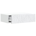 vidaXL Table d'appoint murale Blanc 59 x 34 5 x 17 cm