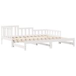 vidaXL Lit de jour avec gigogne et tiroirs sans matelas blanc 90x200cm