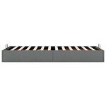 vidaXL Cadre de lit ottoman sans matelas gris foncé 80x200 cm tissu