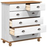 vidaXL Commode ASKIM Blanc 91 x 40 x 95 5 cm Bois de pin massif