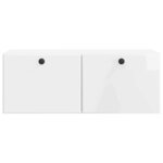 vidaXL Meuble TV mural 78 5 x 31 x 30 cm Blanc brillant