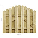 vidaXL Portail de jardin bois de pin imprégné 100x75 cm