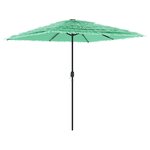 vidaXL Parasol de jardin avec mât en acier vert 248x248x248 cm
