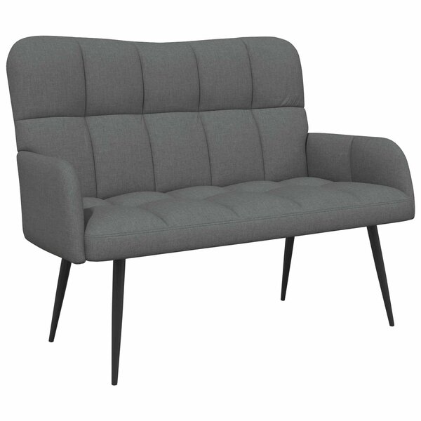 vidaXL Sofa 2 places Gris foncé 115 x 61 x 87 cm Tissu