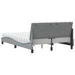 vidaXL Lit avec matelas gris clair 140x200 cm tissu