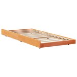 vidaXL Cadre de lit Marron 100 x 200 cm Bois de pin massif