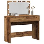 vidaXL Table de Toilette avec tiroir Bois ancien 100 x 40 x 120 cm