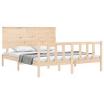 vidaXL Cadre de lit sans matelas bois de pin massif