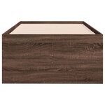 vidaXL Lit de jour et tiroirs chêne marron 75x190 cm bois d'ingénierie