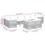vidaXL Salon de jardin 9 Pièces avec coussins gris résine tressée