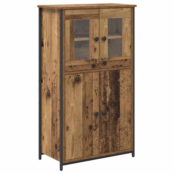 vidaXL Haut Armoire Bois Ancien 62 x 32 x 106 5 cm Bois d'ingénierie
